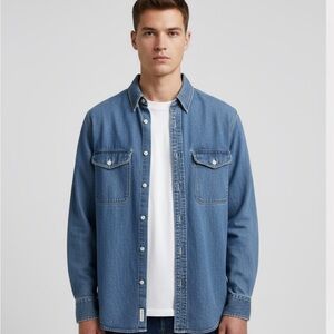 GAP Men's Light Blue Denim Shirt Jacket